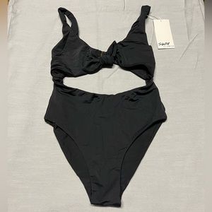 NWT Swim by Lioness Black Cut-Out One-Piece Swimwear